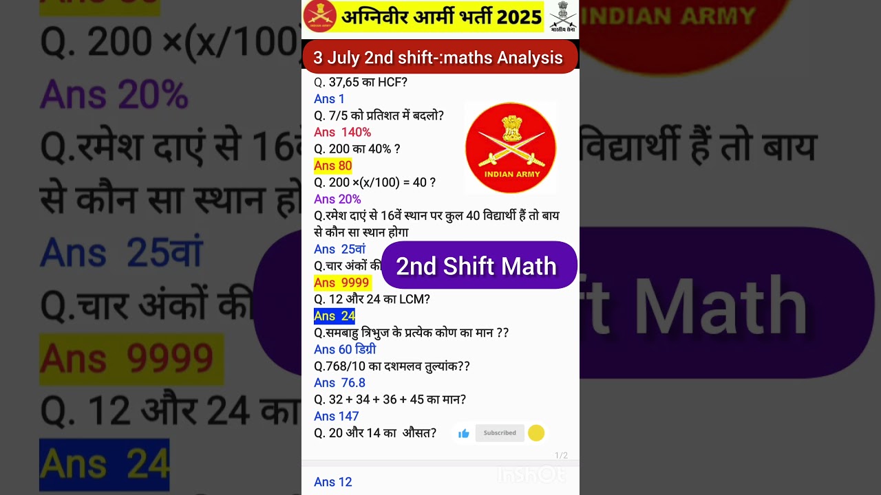 2nd Shift Math Review - 3 July 2025 😇