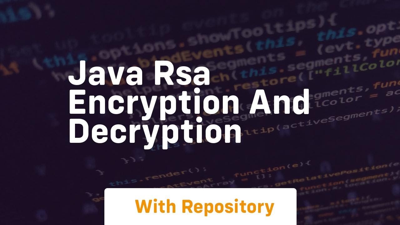 java rsa encryption and decryption