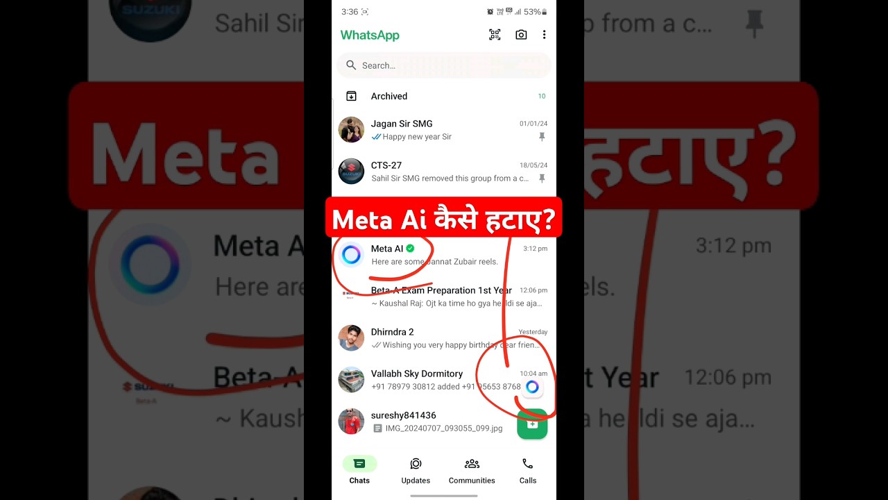 WhatsApp Meta AI Kaise Hataen? π«