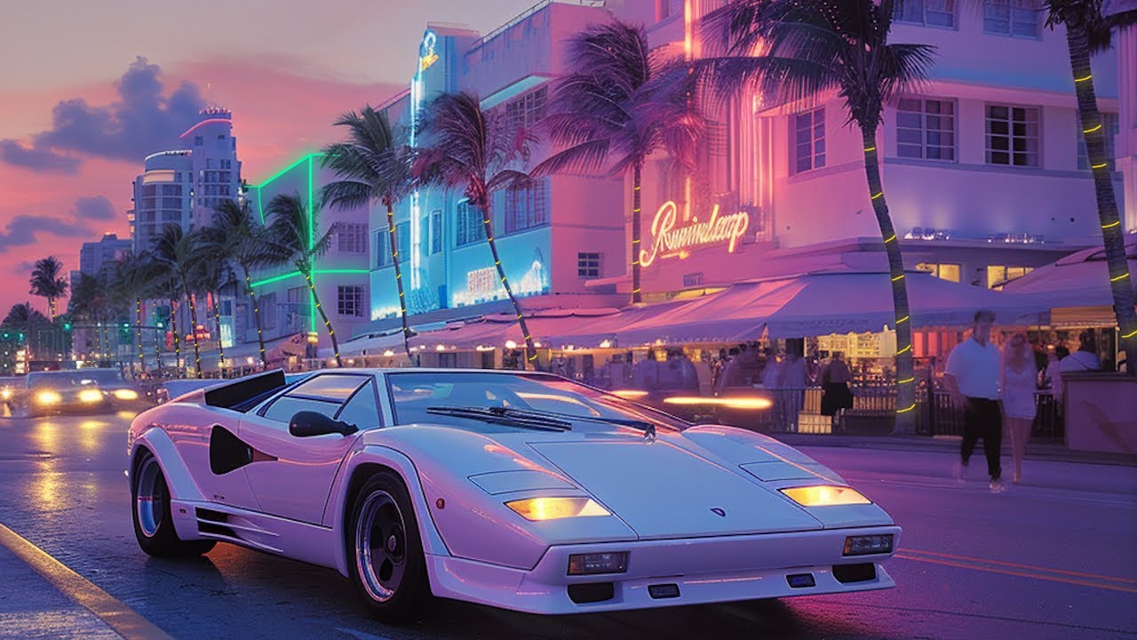 Drive Through 1987 Miami in Retrowave World 🚗