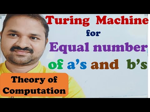 Design a Turing Machine for equal number of a's and b's  || Theory of computation || TOC