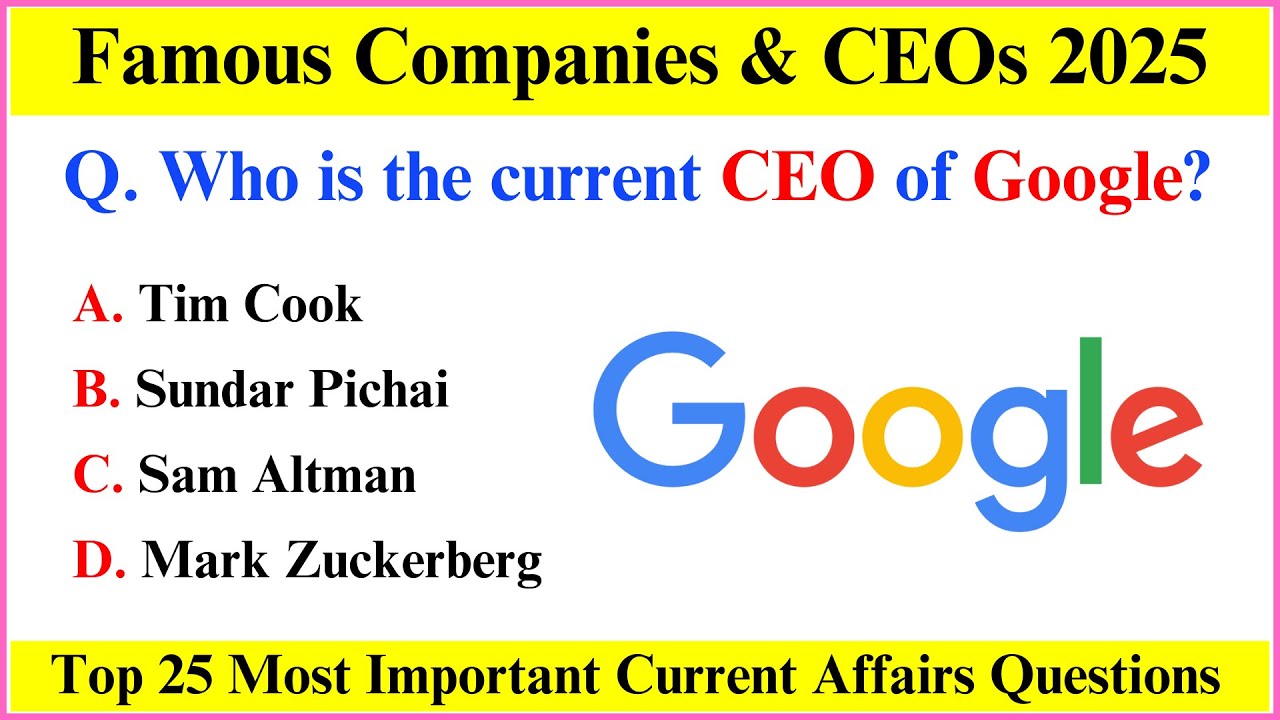 Top CEOs of Famous Companies in 2025 🚀