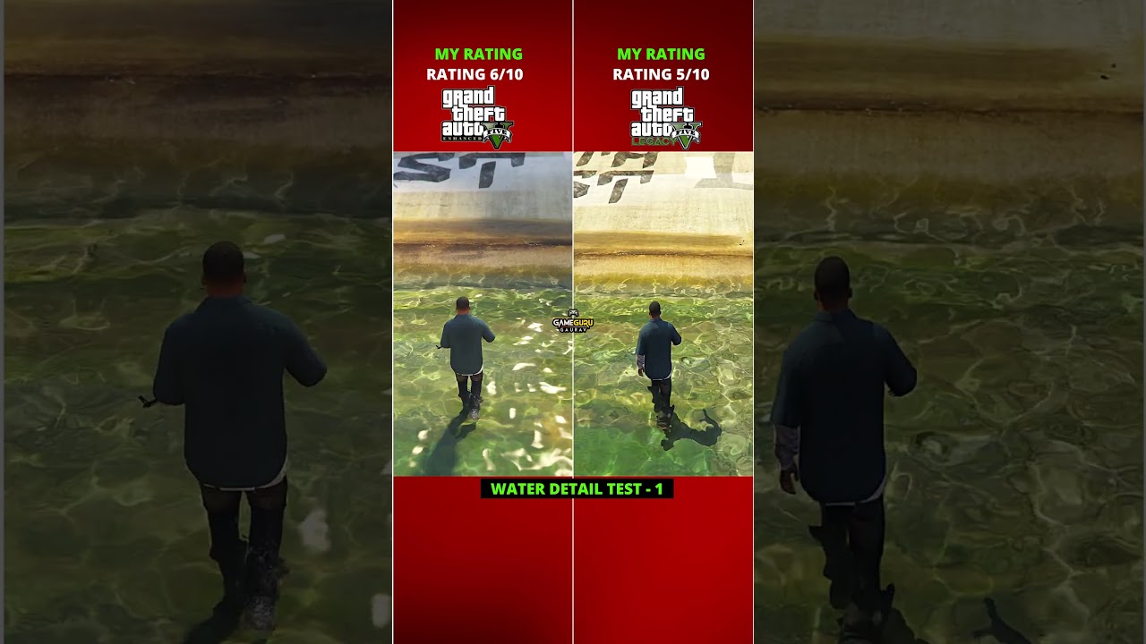 GTA 5 Legacy vs Enhanced Water Details 🌊