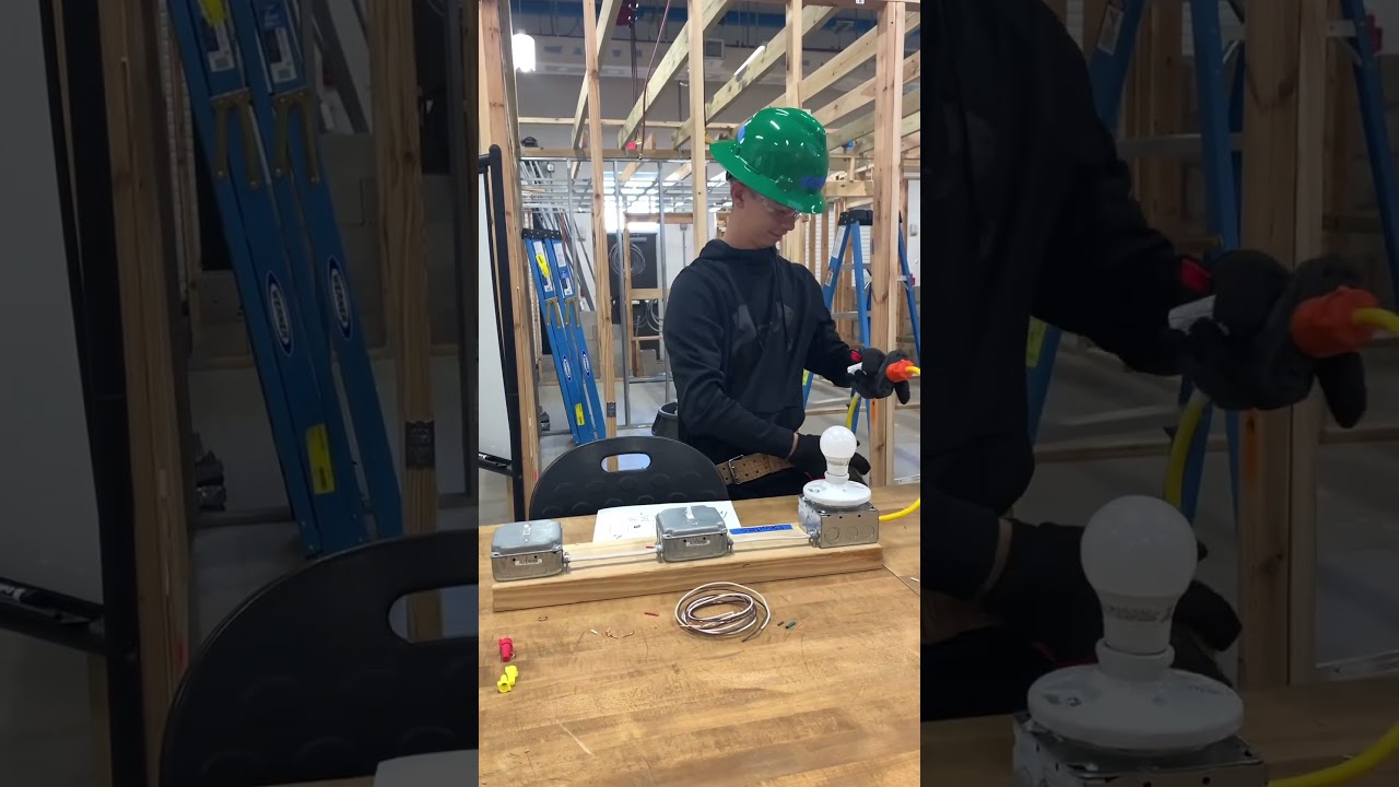 ELECTRICAL APPRENTICE. First time wiring a 3-way. The look on young bloods face. LOVE IT!