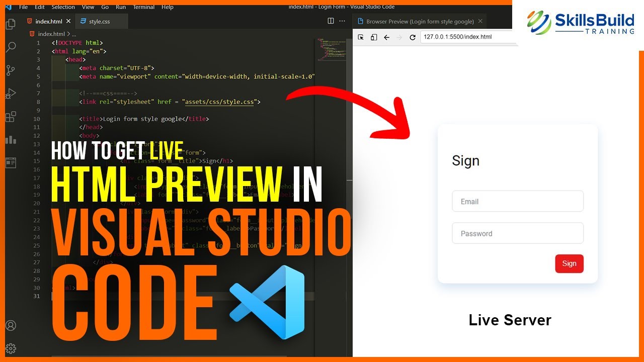 Live HTML Preview in VS Code with Live Server 🚀