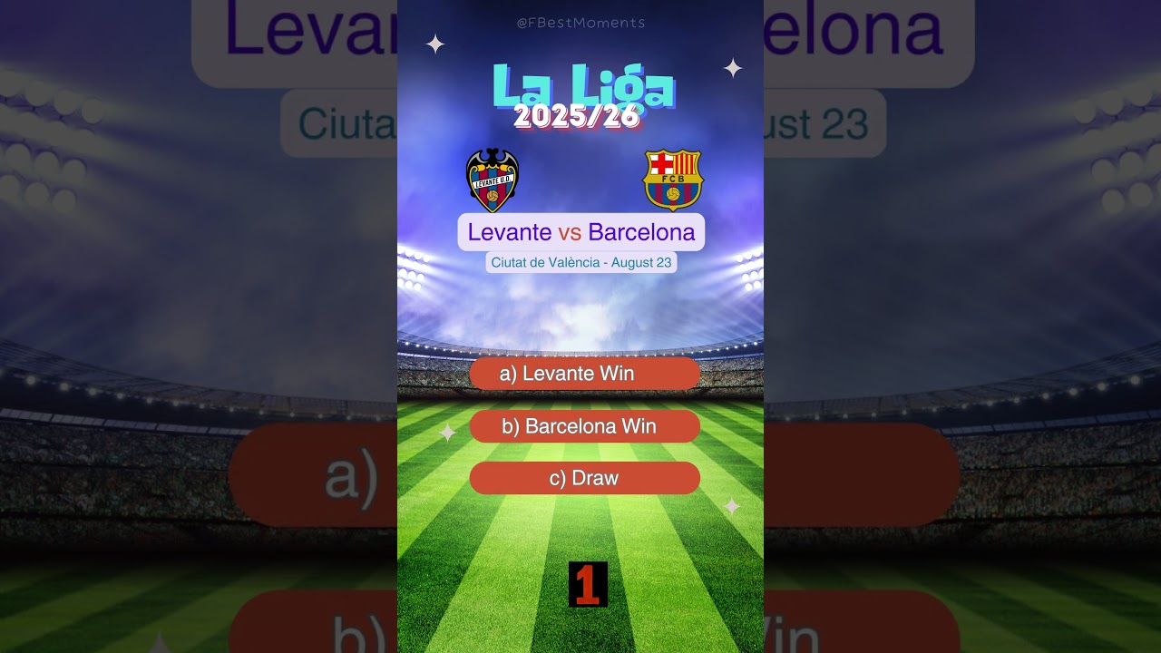 Levante vs Barcelona 2025/2026 La Liga Match Prediction ⚽ | Who Will Win?