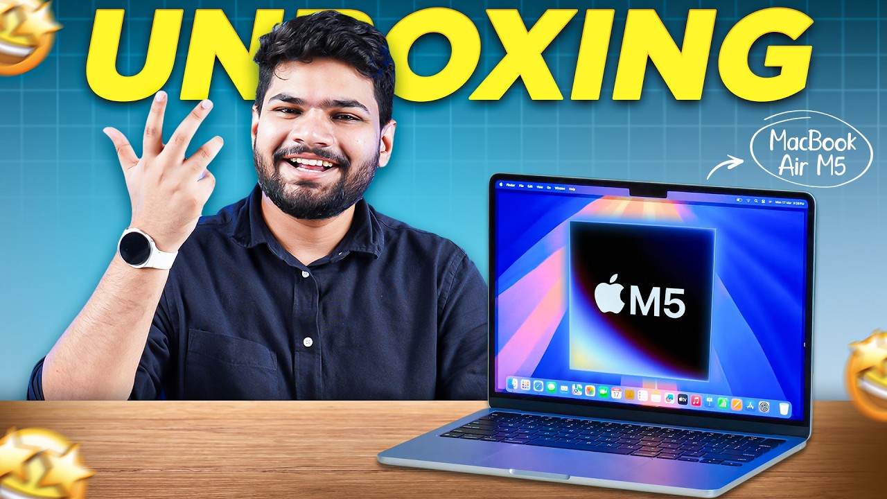 Apple MacBook Air M5 unboxing - First look and impressions (Hindi)