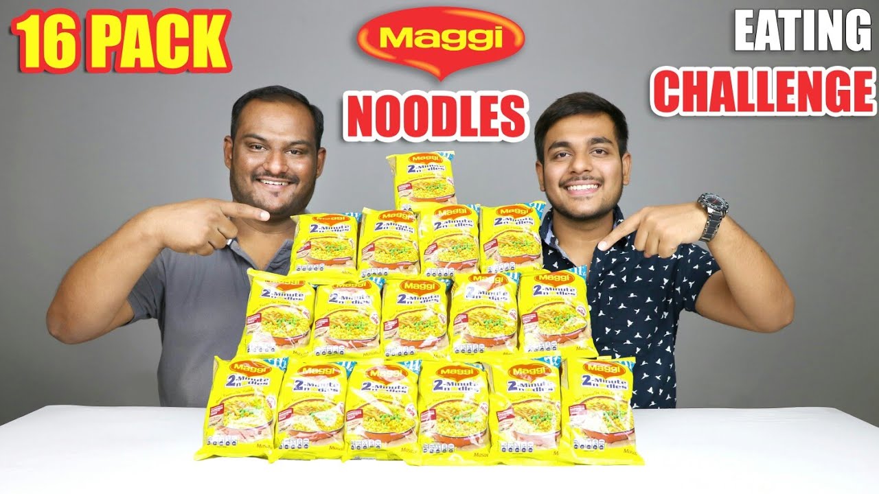16-Pack Maggi Noodles Eating Challenge 🍜