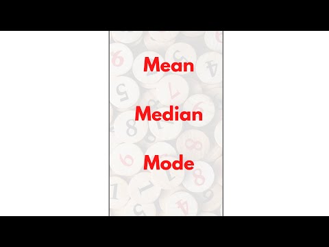 Mean Median Mode