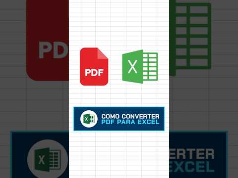 Como Converter PDF para Excel. #excel #planilhas