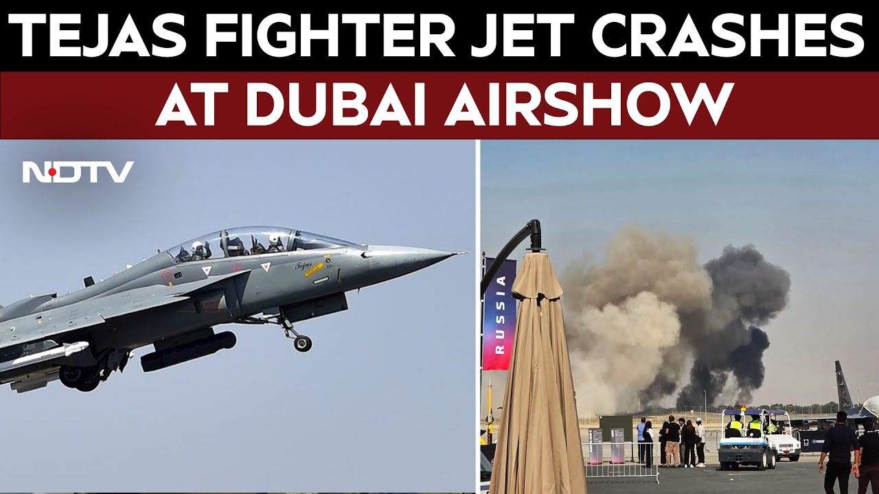 Tejas Fighter Jet Crashes at Dubai Air Show ✈️