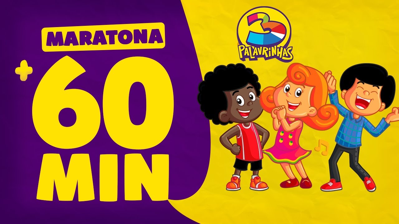 3 Maratona 3 Palavrinhas: Mais de 1 Hora de Música Infantil e Diversão em Família 🎶