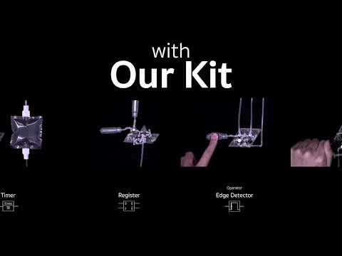 Fluidic Computation Kit: Towards Electronic-free Shape-changing Interfaces