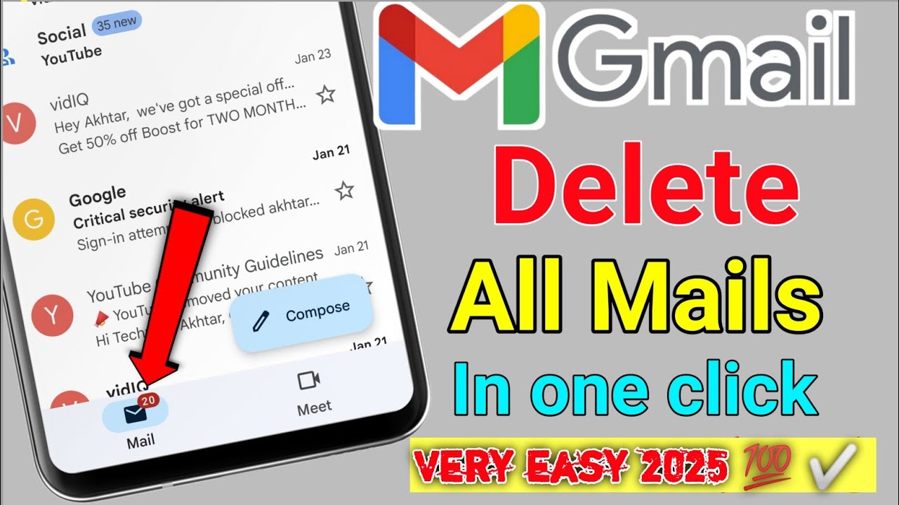 Delete All Gmail Emails at Once 📨