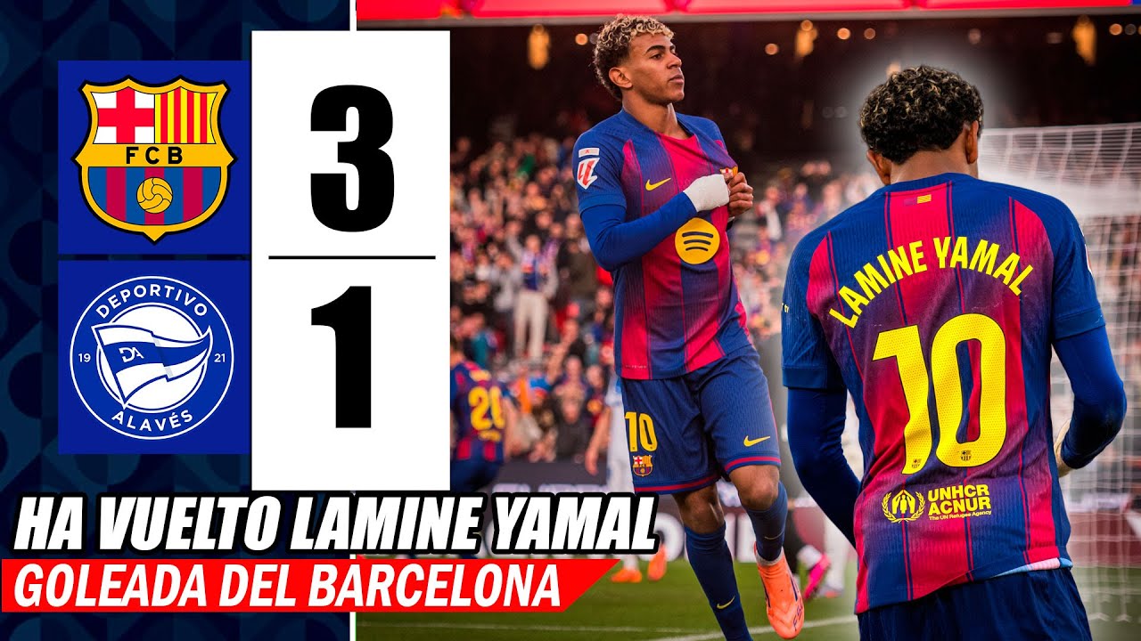 Barcelona vence a Alavés 3-1 en el Camp Nou ⚽