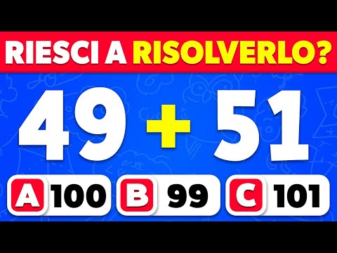 Quiz di Matematica per Tutti ➗✖️🤓 | DA FACILE A IMPOSSIBILE