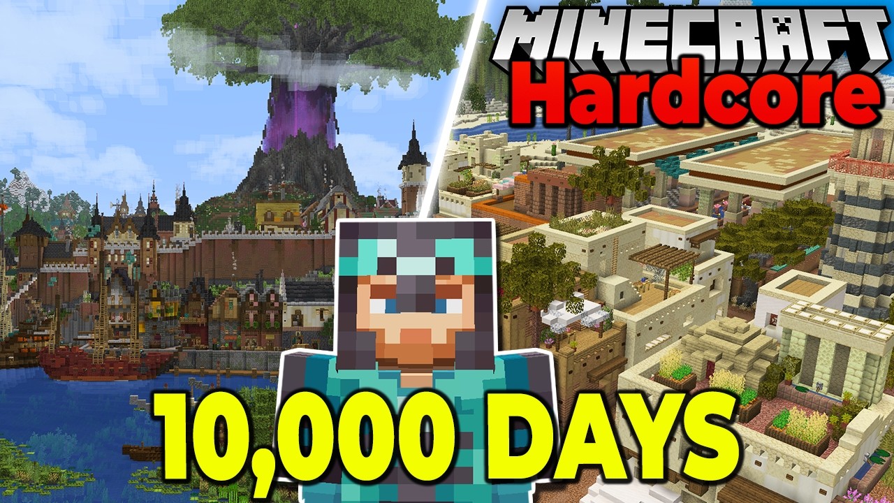 Exploring 10,000 Days in Hardcore Minecraft 🌍