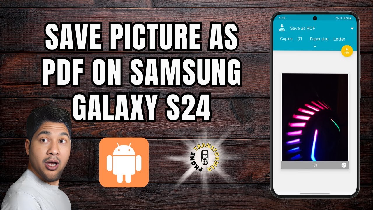 Easily Save Photos as PDF on Samsung Galaxy S24 📱
