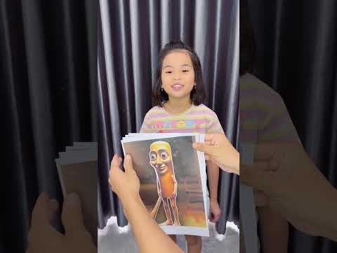 LNS - Linh Nhi In Squid || Thử thách bé Cún đọc tên các nhân vật #shorts #funny