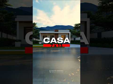 Casa de 7x13 con 3 Recamaras con plano e interior #casas