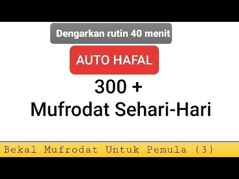 300+ Kata Mufrodat Arab Harian untuk Pemula π
