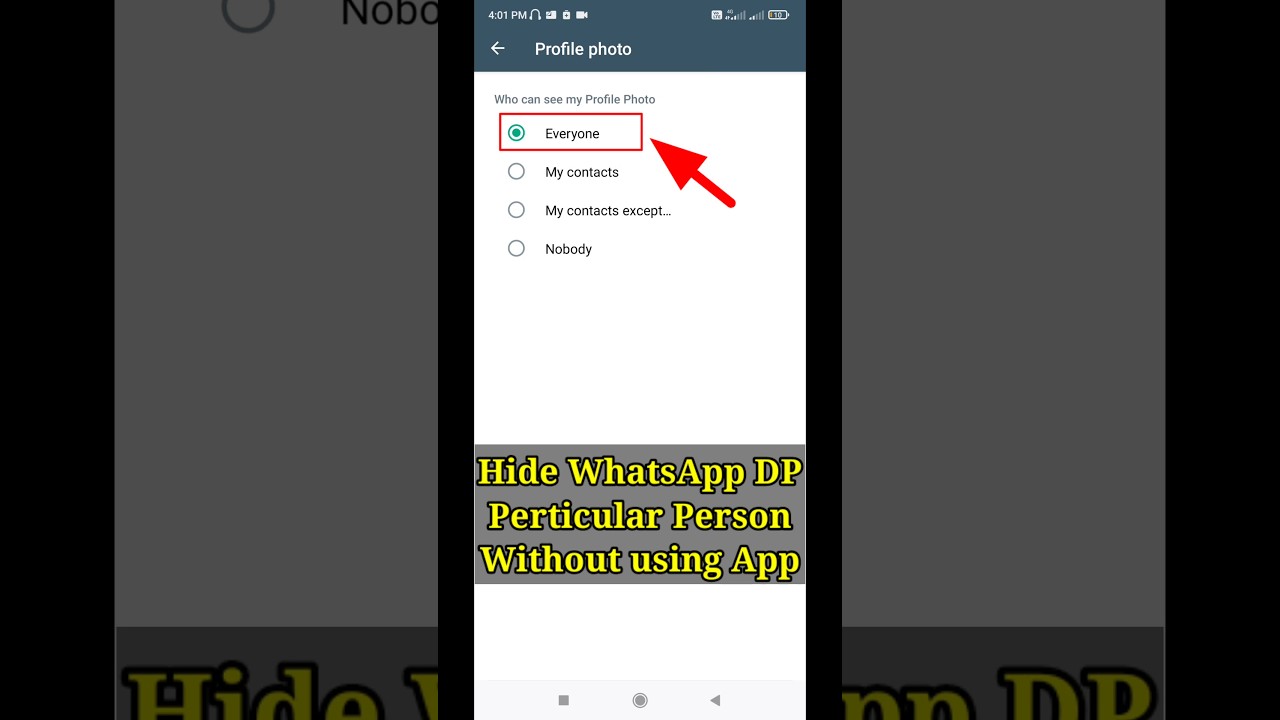WhatsApp Profile Pic Privacy for Specific Contacts in Tamil