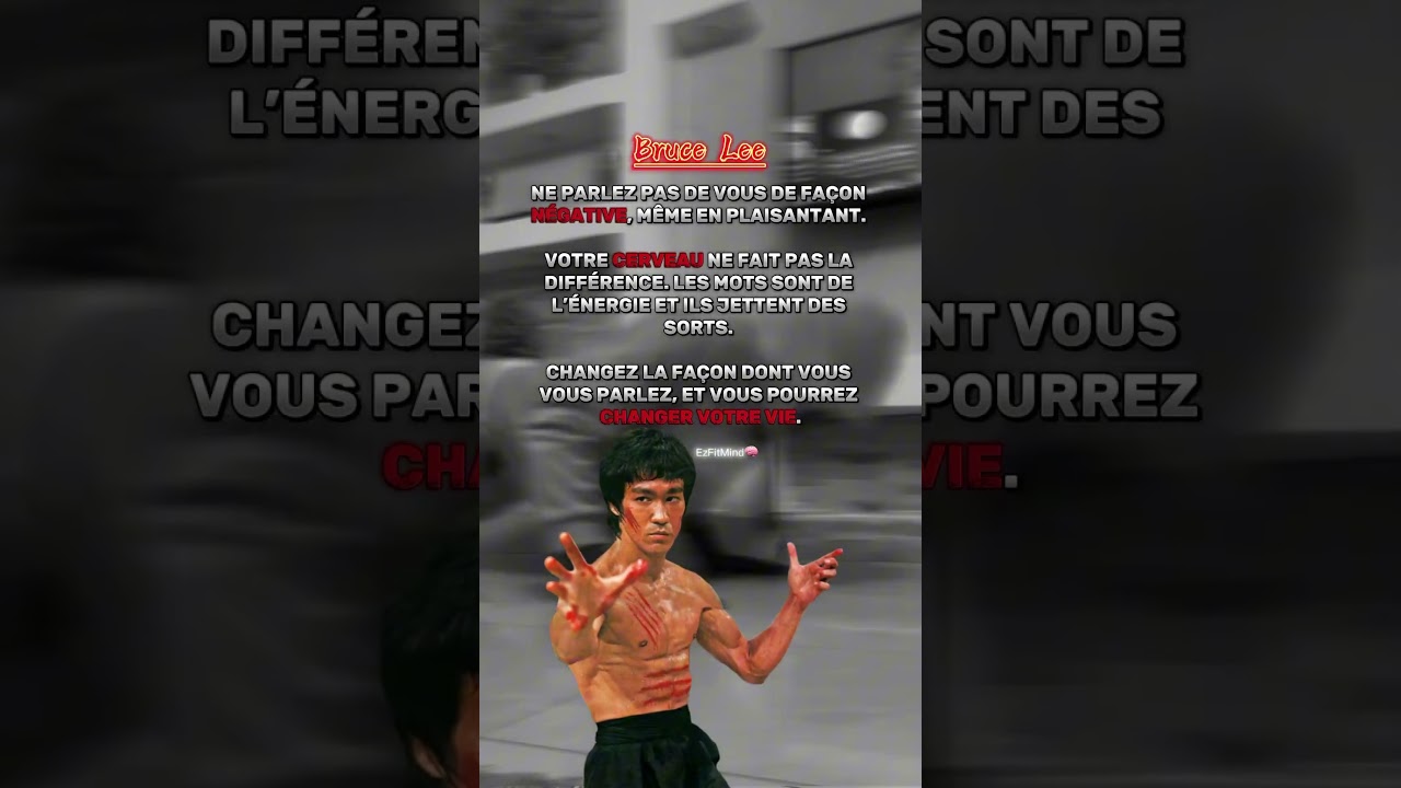 La philosophie de Bruce Lee pour changer sa vie 💡