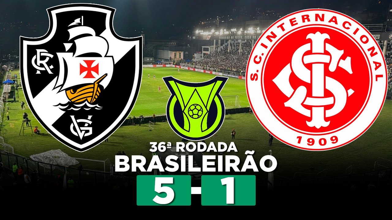 VASCO goleia o Inter e sobe na tabela 🏆