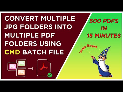 How To Convert Multiple JPG Folders Into One PDF Folder Using CMD | Many JPG To 1 PDF | ImageMagick