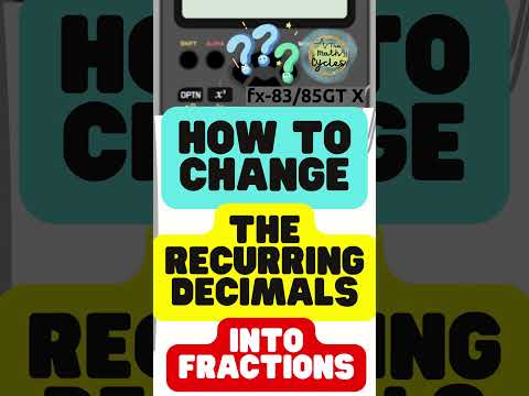 How to change the recurring decimal to fraction?