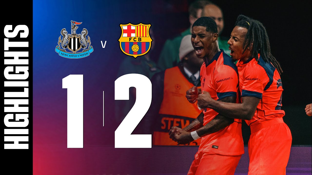 Barcelona Shocks Newcastle with 2-1 Victory in UEFA Champions League ⚽