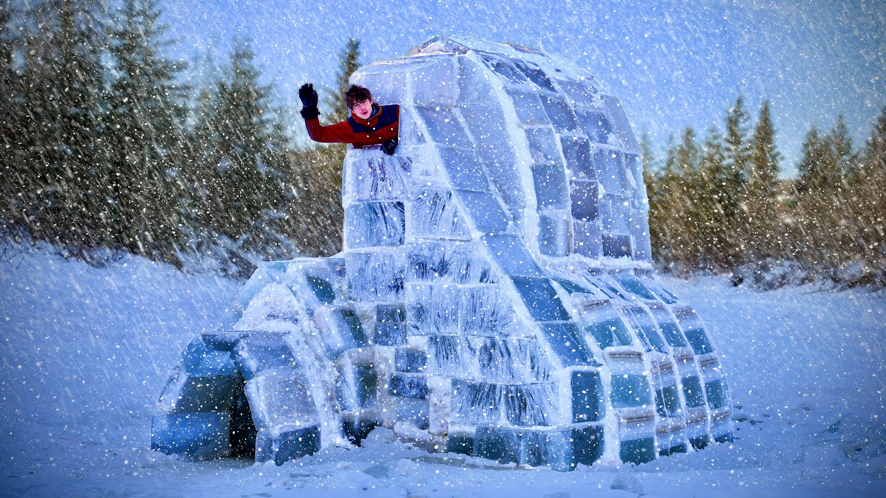 Building a Two-Story Ice Igloo at -47°F ❄️