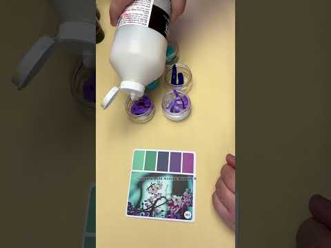 Mixing paint colors for a dot mandala painting #art #satisfying #artist #painting #craft