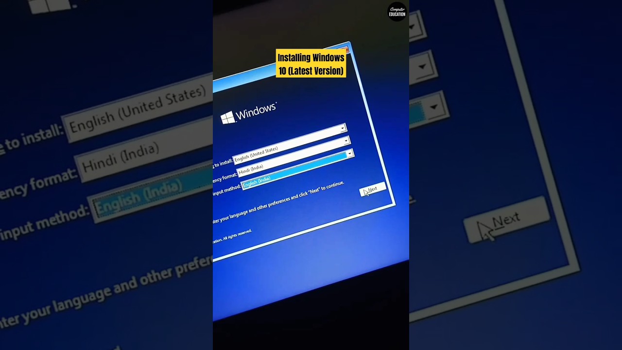 Installing Windows 10 on Laptop/PC