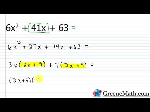 Factoring Trinomials using the AC Method