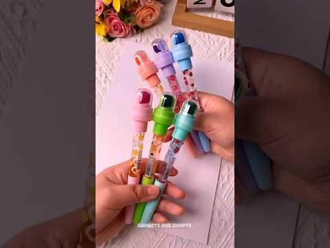 I Bought This Unique Magical 5 In One Pen Stationary😍Light, stamp, bubble,pen#stationary #diy #short