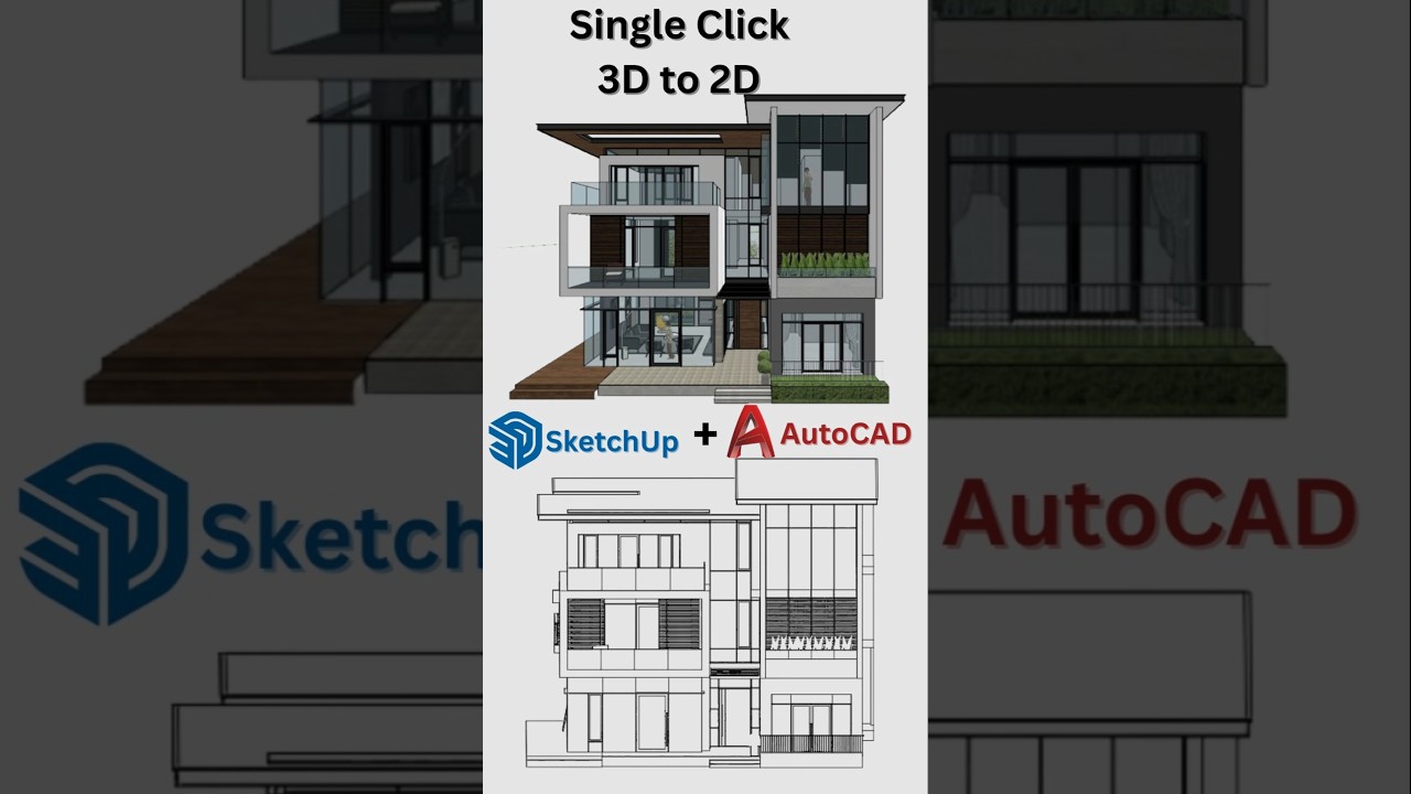 Simple 3D to 2D Converter for SketchUp & AutoCAD