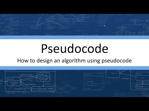 Pseudocode - How do design an algorithm using pseudocode