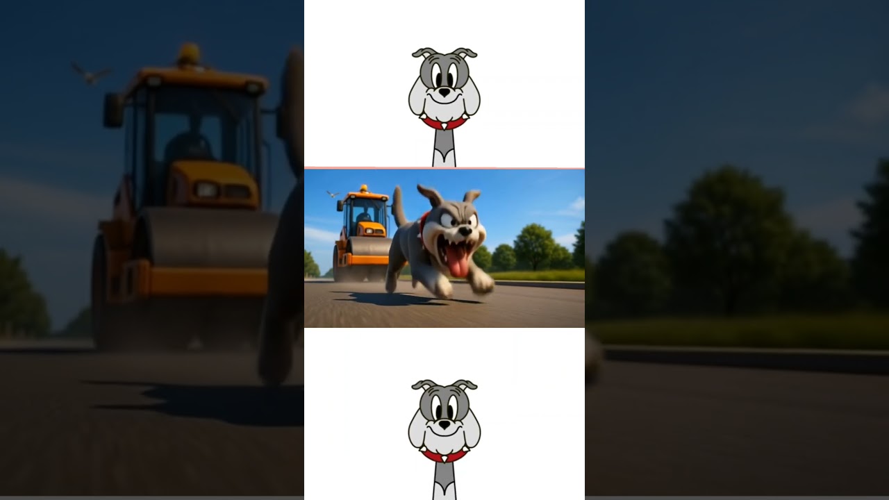 Sprunki OC Spike Bulldog from Tom and Jerry Gets Crushed by Road Roller
