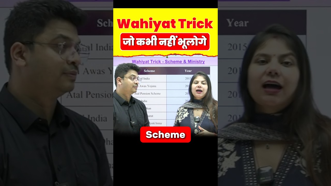 GK Tricks: Key Government Schemes #shorts