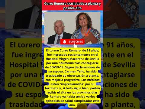 “¡Inesperado giro! Curro Romero #salud #alta en pocos días”