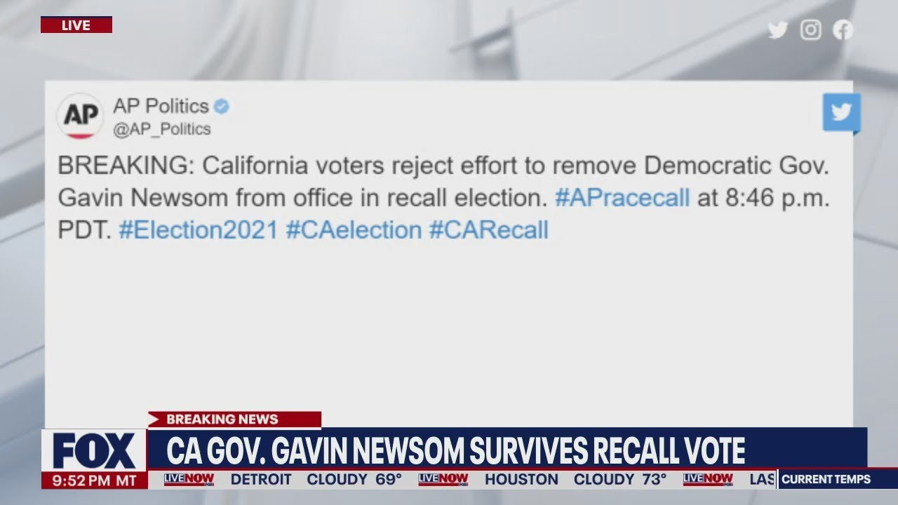 Gavin Newsom Keeps California Governor Seat 🗳️