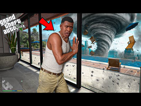 GTA 5 : Franklin Survived Biggest Tornado Storm In Los Santos In GTA 5 ! (GTA 5 Mods)