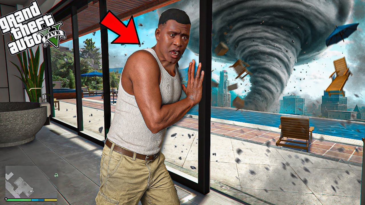 GTA 5: Franklin Conquers the Largest Tornado in Los Santos! 🌪️ (Mods Showcase)