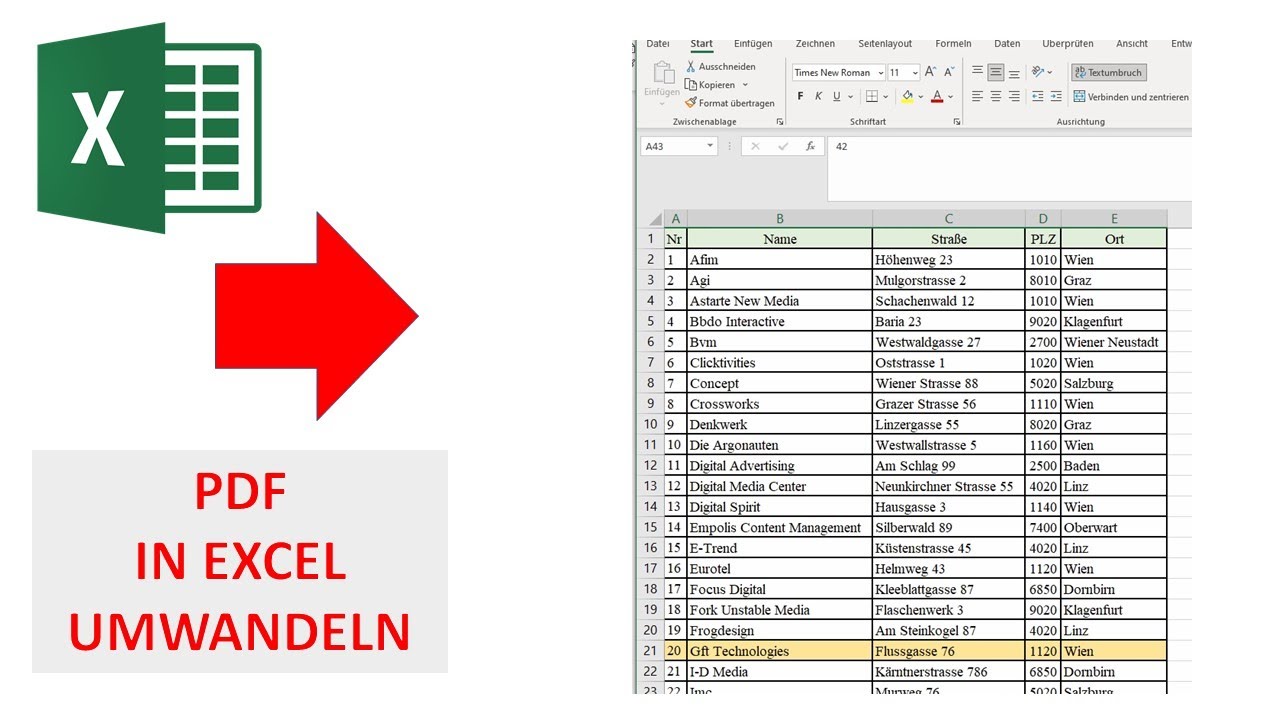 PDF Datei in eine Excel-Datei EINFACH konvertieren I Excelpedia
