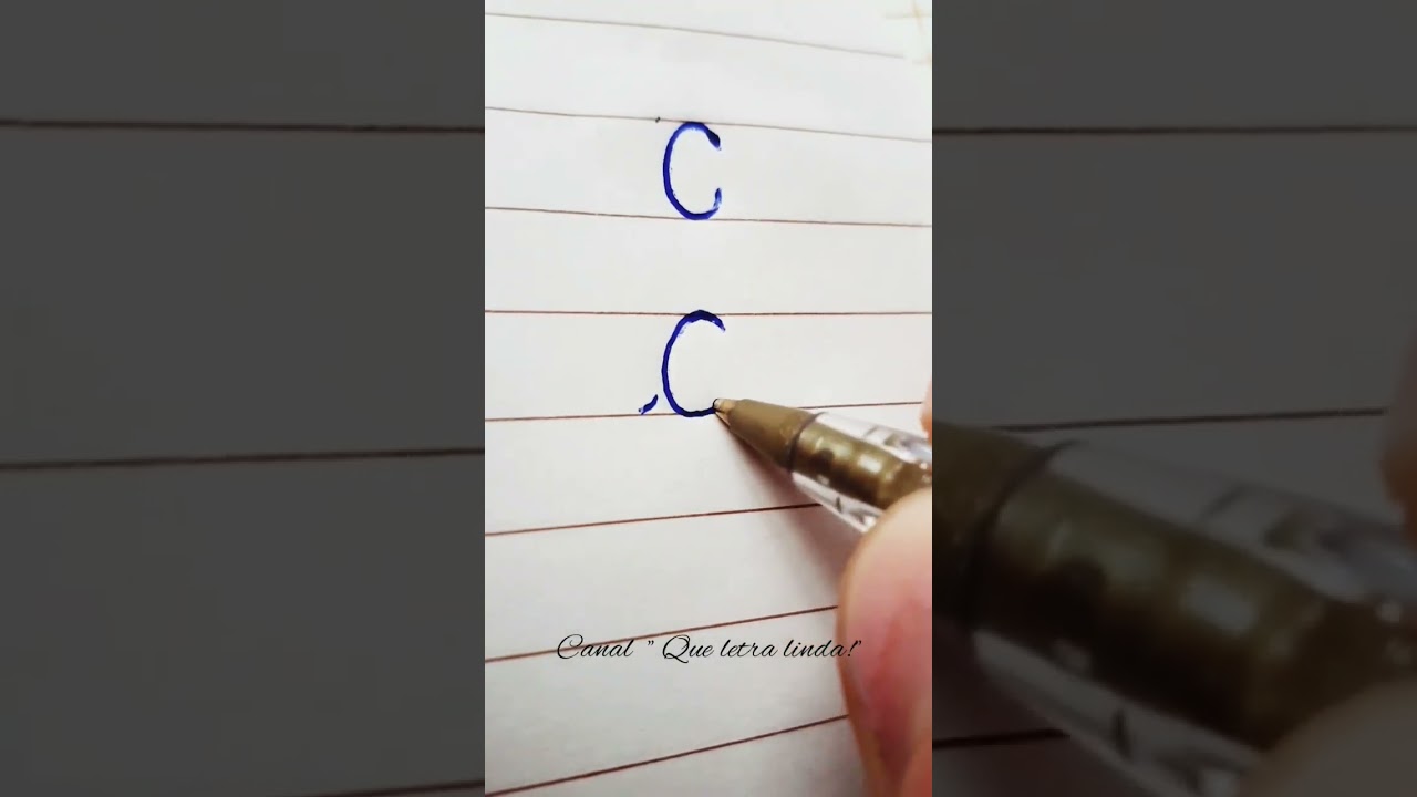 Três formas de escrever a letra "C"/ letra cursiva e letra de forma #caligrafia #calligraphy #shorts