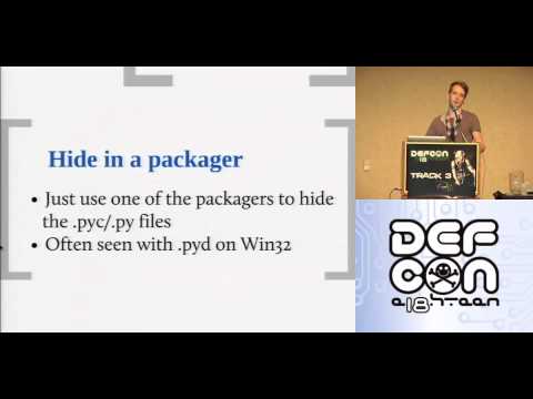 DEFCON 18: pyREtic: In memory Reverse Engineering for Obfuscated Python Bytecode 2/3