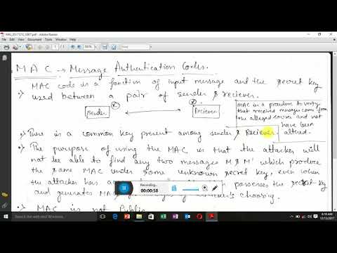 MAC (message authentication code ) in cryptography network system