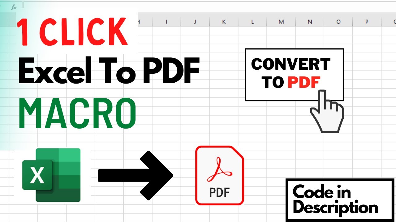1 Convert Selected Excel Range to PDF with a Single VBA Button