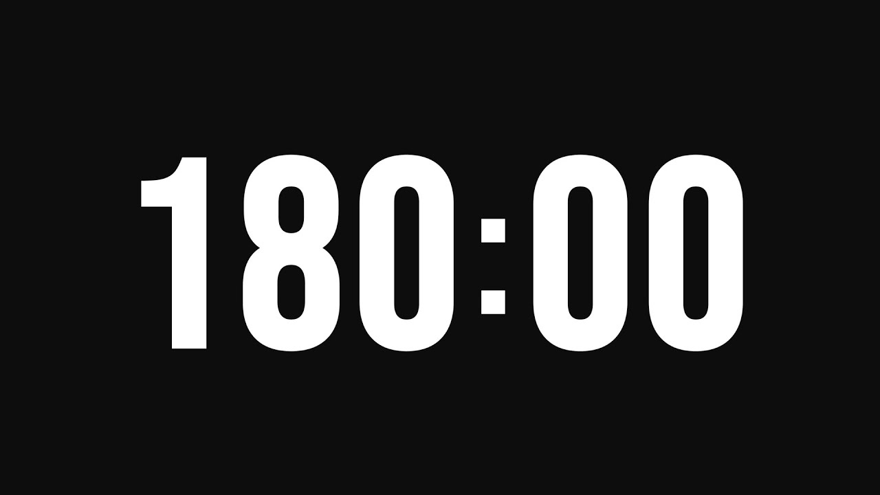 180-Minute Focus Timer ⏱️
